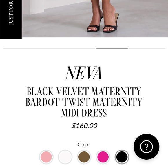 Club L London maternity dress in black velvet (size 8) - Picture 4 of 5